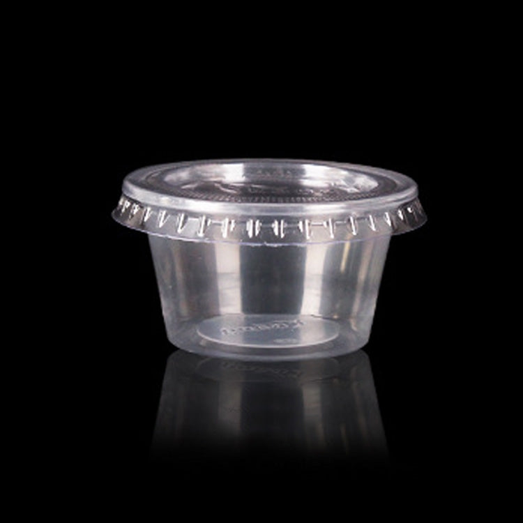 2000 PCS Thick Disposable Transparent Plastic Takeout Packaging Seasoning Box with Lid, Styleï¼š 2oz Split Cup 60ml