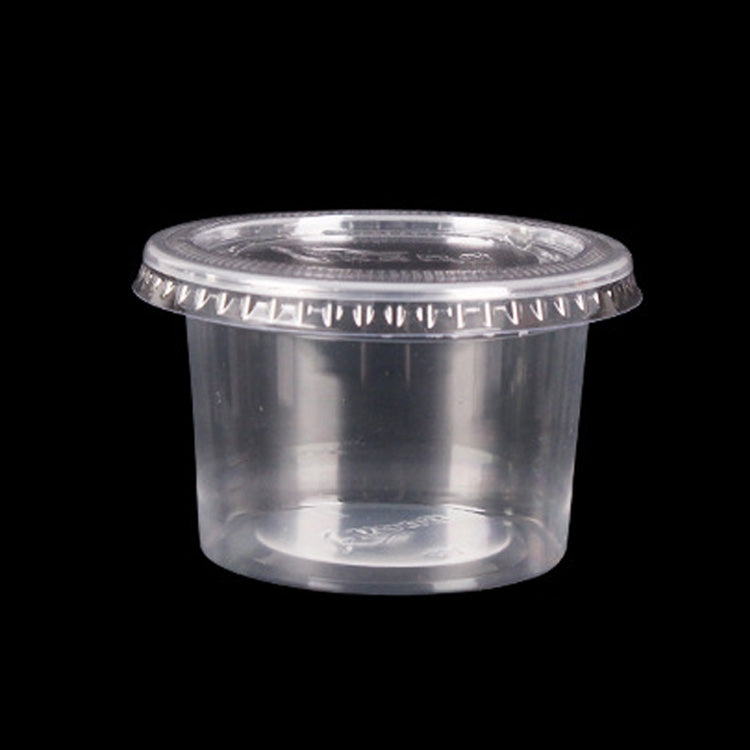2000 PCS Thick Disposable Transparent Plastic Takeout Packaging Seasoning Box with Lid, Styleï¼š 4oz Split Cup 120ml