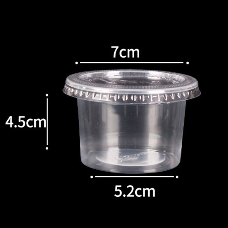 2000 PCS Thick Disposable Transparent Plastic Takeout Packaging Seasoning Box with Lid, Styleï¼š 4oz Split Cup 120ml