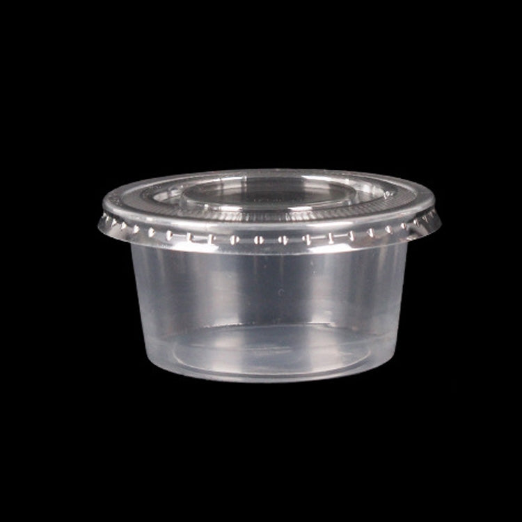 2000 PCS Thick Disposable Transparent Plastic Takeout Packaging Seasoning Box with Lid, Styleï¼š 5oz Split Cup 150ml