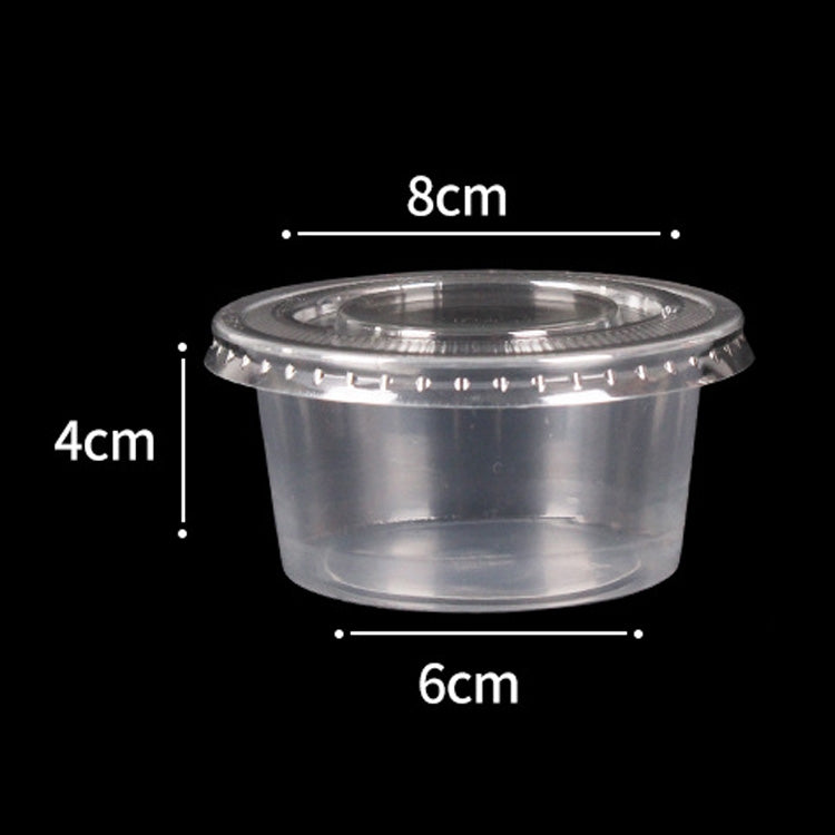 2000 PCS Thick Disposable Transparent Plastic Takeout Packaging Seasoning Box with Lid, Styleï¼š 5oz Split Cup 150ml