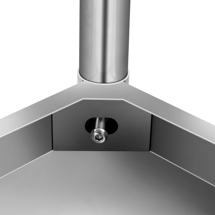 [US Warehouse] Heavy Duty Stainless Steel Workbench Kitchen Food Preparation Table Double Shelf, Size: 48 x 35 x 24 inch