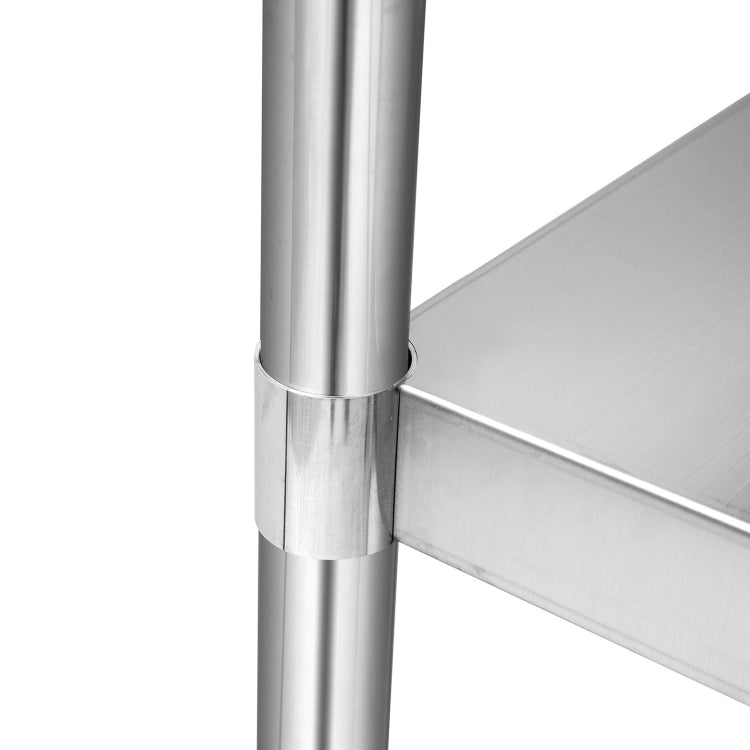 [US Warehouse] Heavy Duty Stainless Steel Workbench Kitchen Food Preparation Table Three-layers Shelf, Size: 48 x 35 x 24 inch