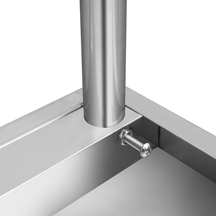 [US Warehouse] Heavy Duty Stainless Steel Workbench Kitchen Food Preparation Table Three-layers Shelf, Size: 60 x 35 x 24 inch