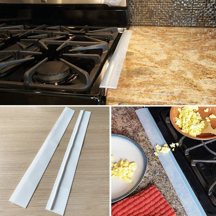 2 PCS 25 inches Gas Stove Slit Strip Antifouling Dustproof Waterproof Kitchen Sealing Strip