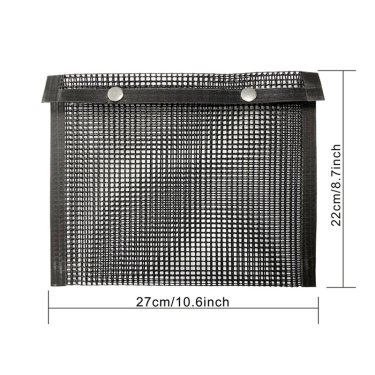 Barbecue Heat Resistant Non-stick Grilling Mesh BBQ Baking Bag, Size: 27 x 22cm (Black)