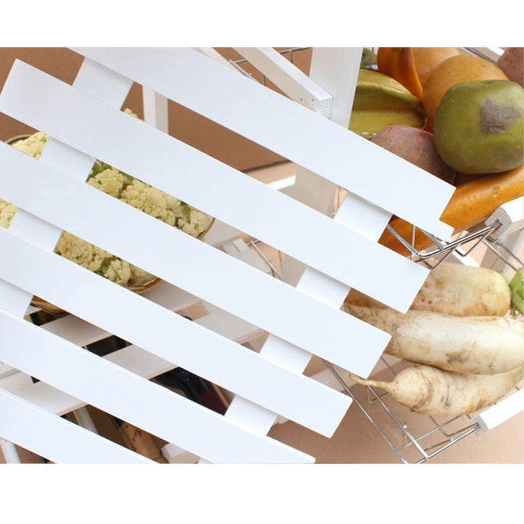 [US Warehouse] 360-degree Universal Wheel Movable Double-row Shelf Kitchen Dining Room Storage Cabinet Dining Car, Size: 67 x 37 x 75cm