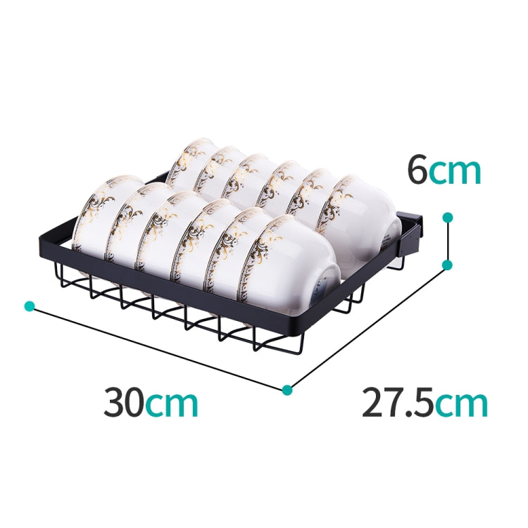 [US Warehouse] Kitchen Drying Rack Drainer Shelf Organizer Size: 65x32x52cm(Black)