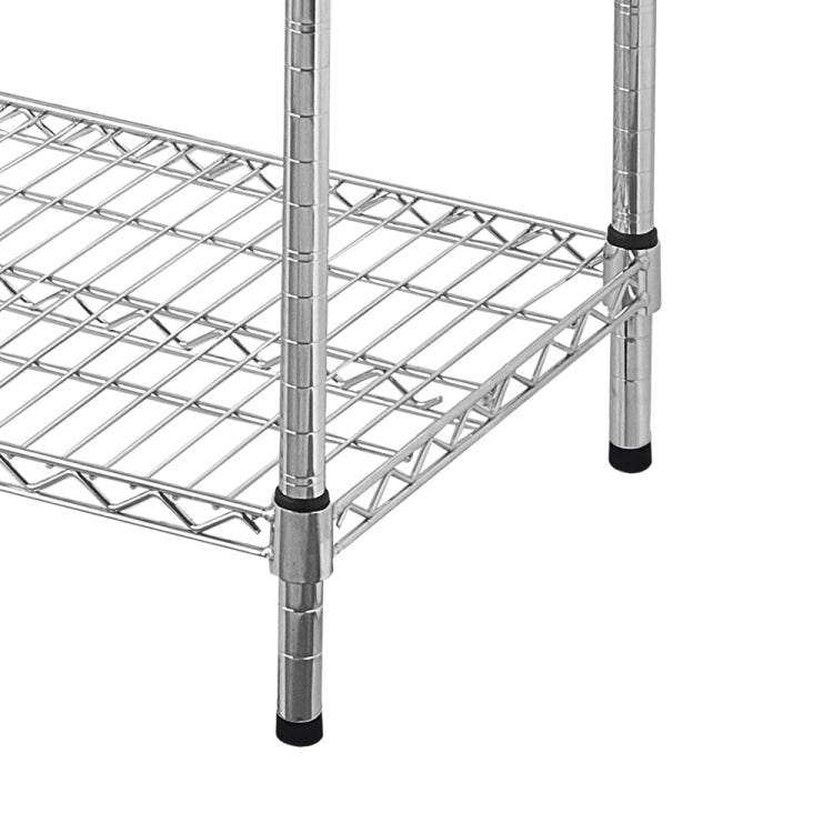[US Warehouse] Heavy Duty Stainless Steel Workbench 4-Tier Adjustable Wire Shelf, Size: 150 x 45 x 180cm