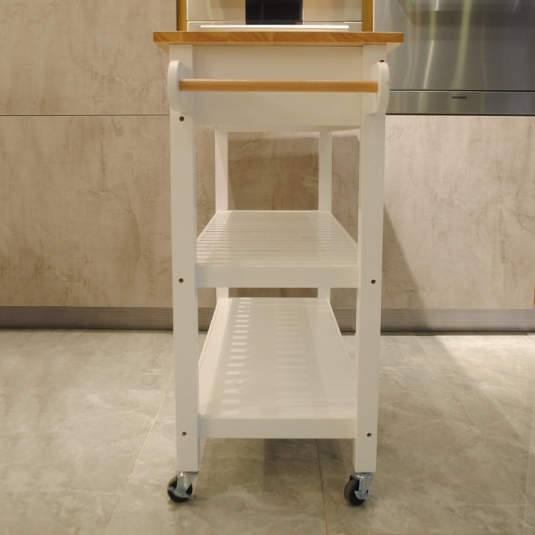 [US Warehouse] Kitchen Cart with 2 Drawers, Size: 114.3 x 88.9 x 43.2cm(White)