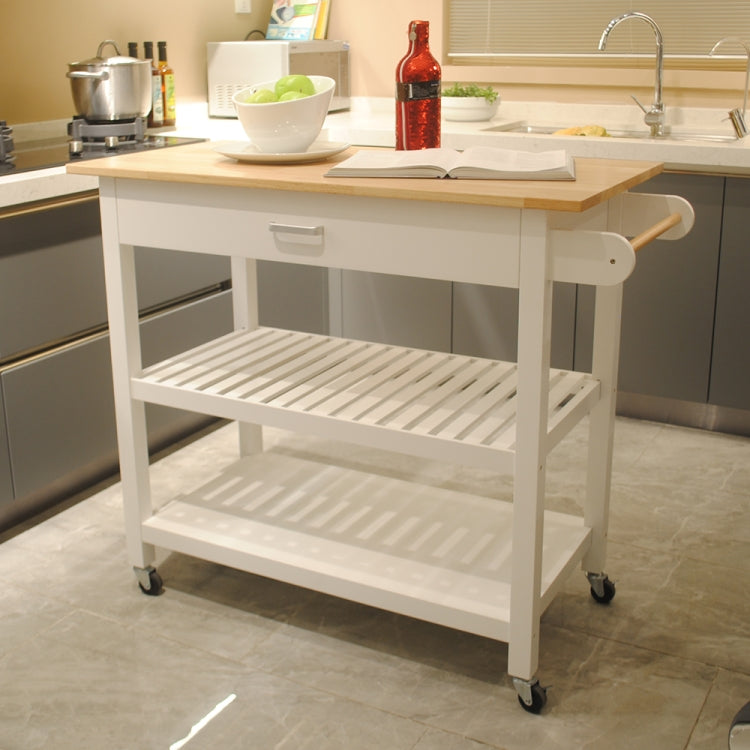 [US Warehouse] Kitchen Cart with 1 Drawer, Size: 101.6 x 91.5 x 50.8cm(White)