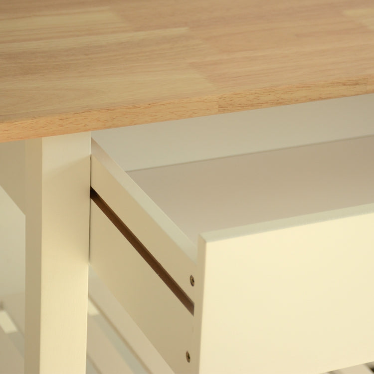 [US Warehouse] Kitchen Cart with 1 Drawer, Size: 101.6 x 91.5 x 50.8cm(White)