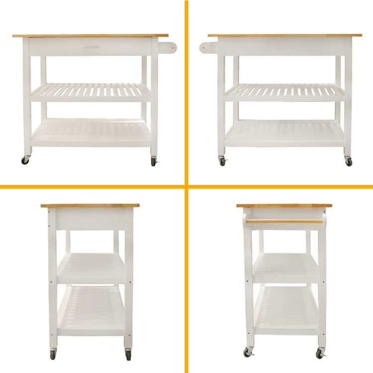 [US Warehouse] Kitchen Cart with 1 Drawer, Size: 101.6 x 91.5 x 50.8cm(White)
