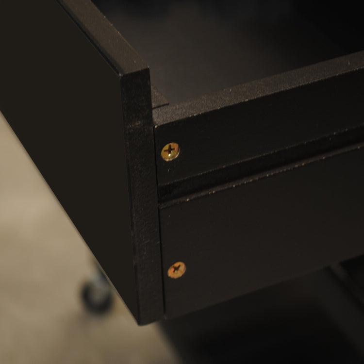 [US Warehouse] Kitchen Cart with 1 Drawer, Size: 101.6 x 91.5 x 50.8cm(Black)