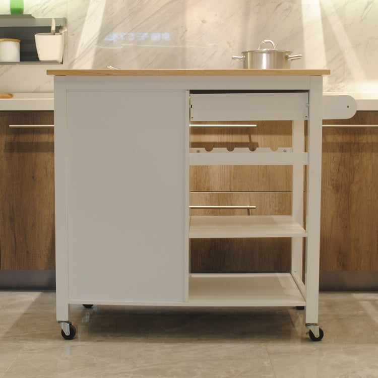 [US Warehouse] Kitchen Cart with 1 Drawer & 1 Cabinet, Size: 101.6 x 91.5 x 48.3cm(White)