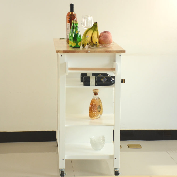 [US Warehouse] Kitchen Cart with 1 Drawer & 1 Cabinet, Size: 101.6 x 91.5 x 48.3cm(White)