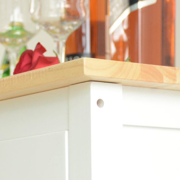 [US Warehouse] Kitchen Cart with 1 Drawer & 1 Cabinet, Size: 101.6 x 91.5 x 48.3cm(White)