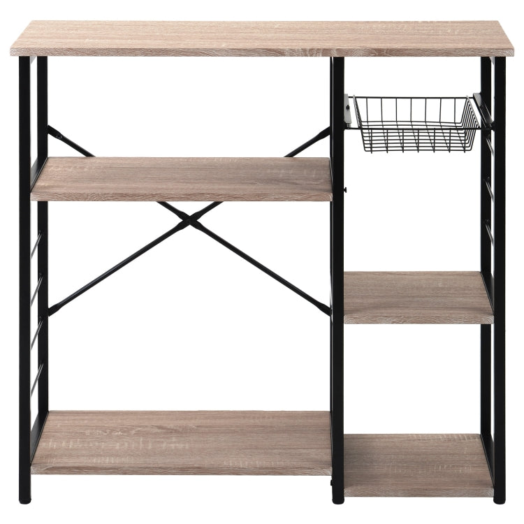 [UK Warehouse] Kitchen Microwave Oven Stand Bread Rack, Size: 90 x 40 x 84cm(Oak)