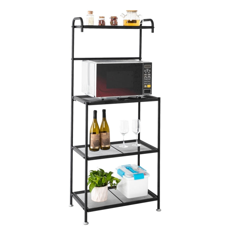 [US Warehouse] 4-Tier Wire Mesh Laminate Kitchen Shelf Decoration, Size: 59.7 x 35.6 x 144.8cm