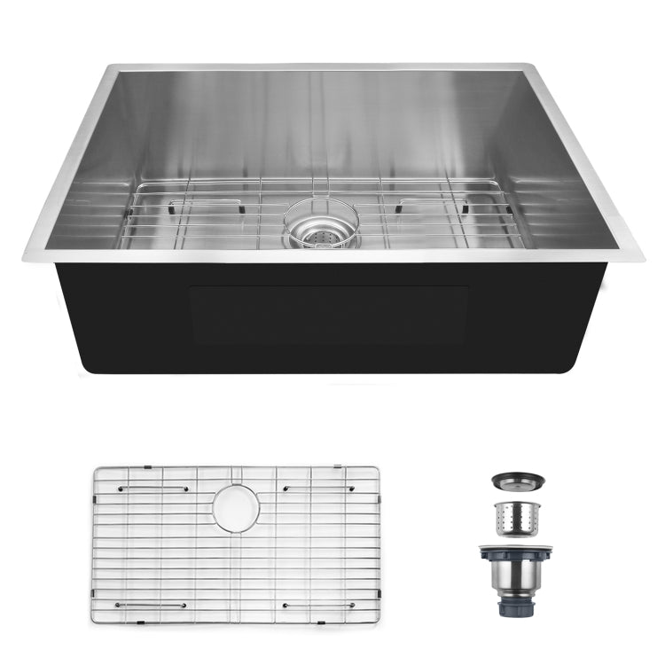 [US Warehouse] Stainless Steel Single Bowl Kitchen Sink, Size: 23 x 18 x 9 inch