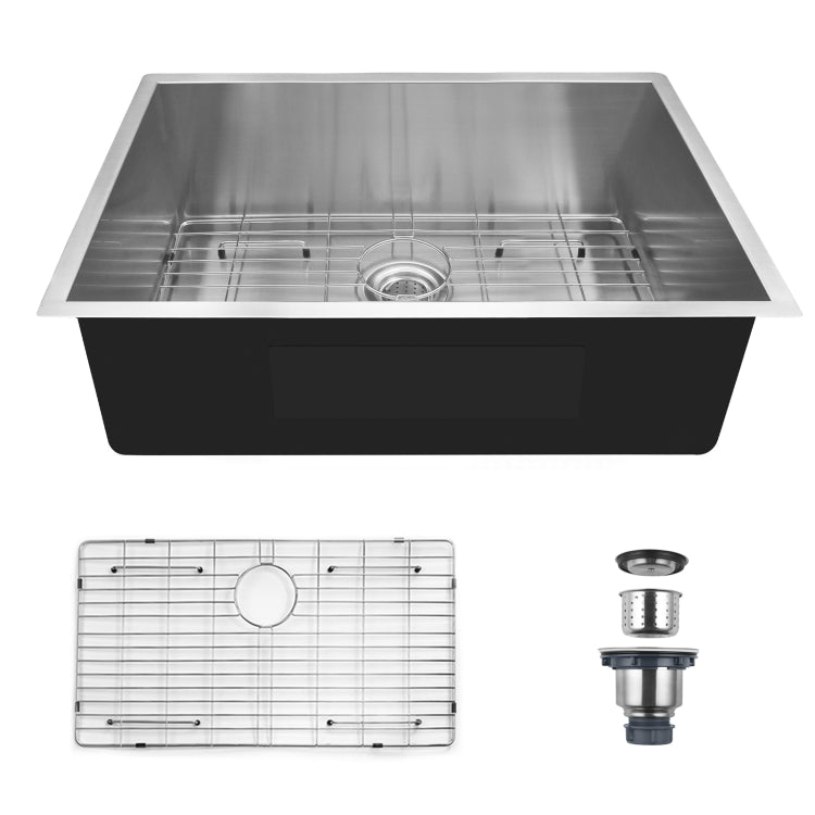 [US Warehouse] Stainless Steel Single Bowl Kitchen Sink, Size: 30 x 19 x 9 inch