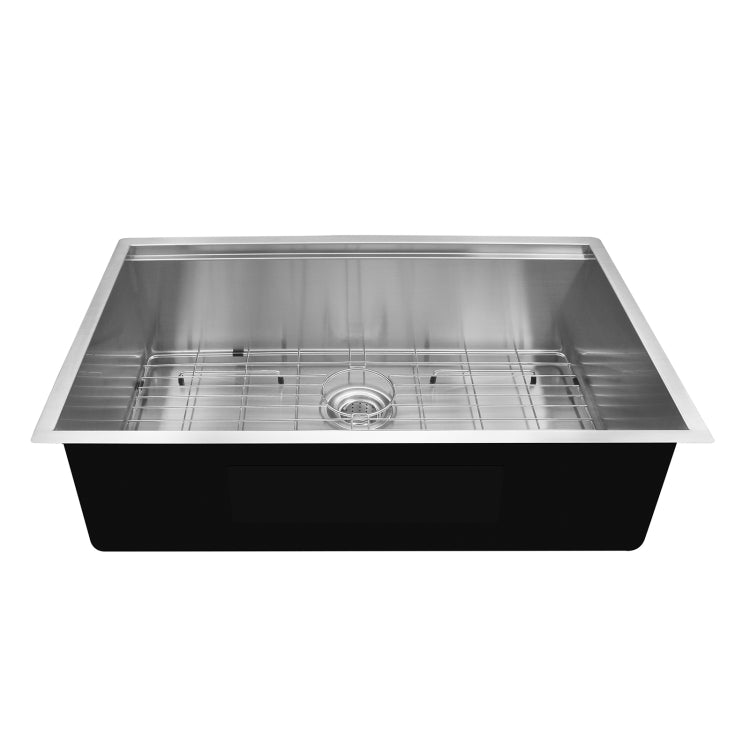 [US Warehouse] Stainless Steel Single Bowl Kitchen Sink, Size: 30 x 18 x 9 inch