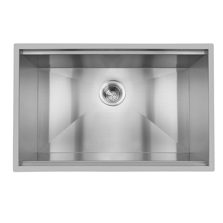 [US Warehouse] Stainless Steel Single Bowl Kitchen Sink with Colander, Size: 33 x 21 x 10 inch