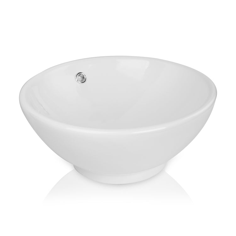 [US Warehouse] Ceramic Basin Single Bowl Hand Wash Bathroom Basin, Size: 16 x 16 x 7 inch