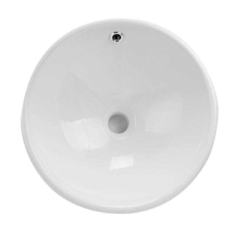 [US Warehouse] Ceramic Basin Single Bowl Hand Wash Bathroom Basin, Size: 16 x 16 x 7 inch