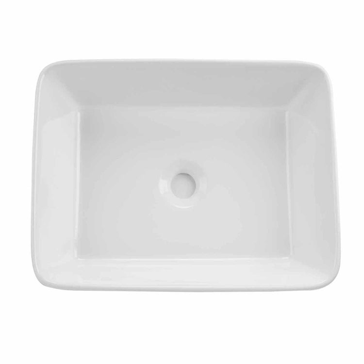 [US Warehouse] Ceramic Basin Single Bowl Hand Wash Bathroom Basin, Size: 19 x 15 x 6 inch