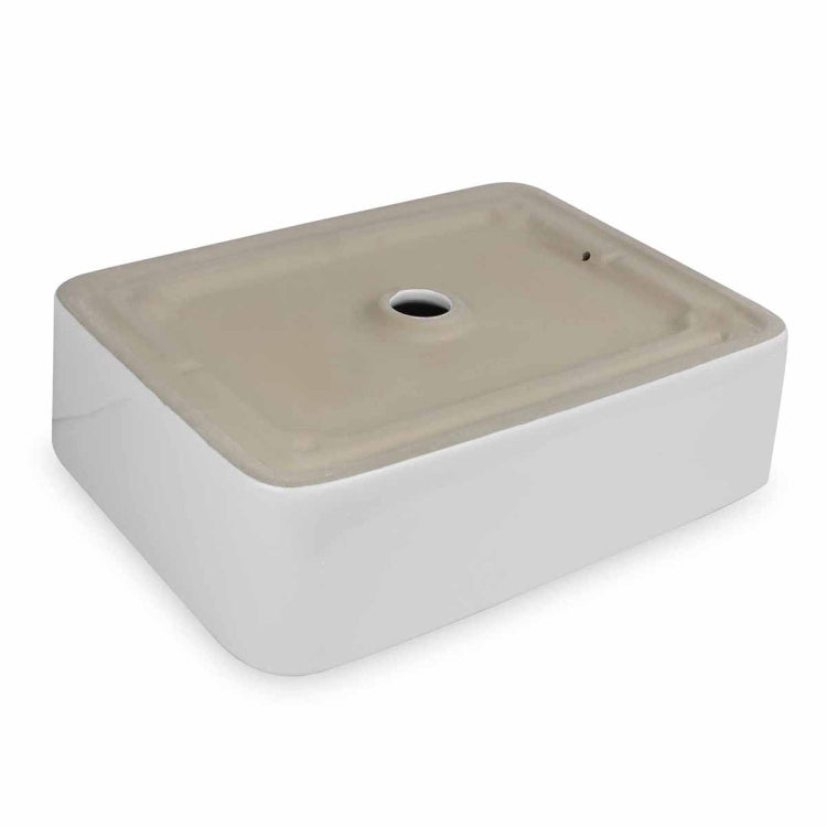 [US Warehouse] Ceramic Basin Single Bowl Hand Wash Bathroom Basin, Size: 19 x 15 x 6 inch