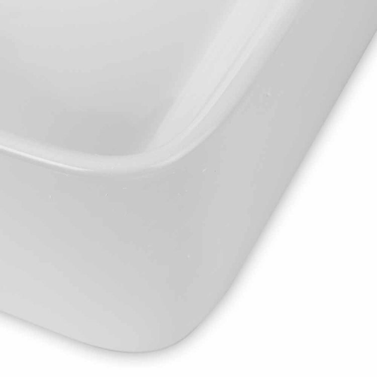 [US Warehouse] Ceramic Basin Single Bowl Hand Wash Bathroom Basin, Size: 19 x 15 x 6 inch