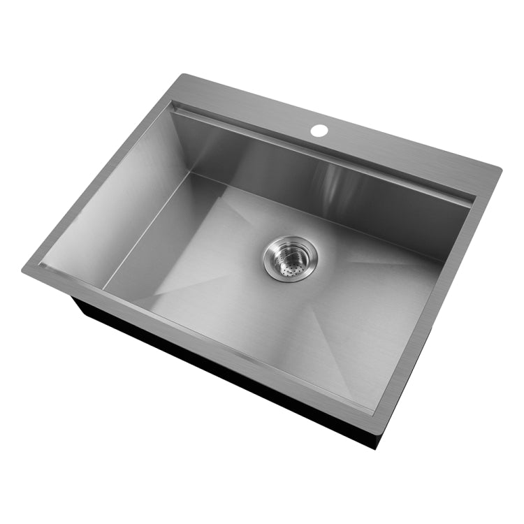 [US Warehouse] Stainless Steel Single Bowl Kitchen Sink with Chopping Board, Size: 28 x 22 x 9 inch