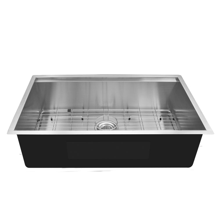 [US Warehouse] Stainless Steel Single Bowl Kitchen Sink with Chopping Board, Size: 30 x 18 x 9 inch