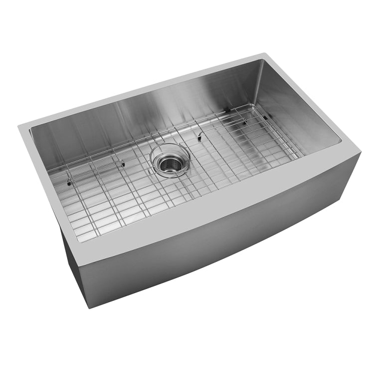 [US Warehouse] Stainless Steel Single Bowl Kitchen Sink, Size: 33 x 20.75 x 9 inch