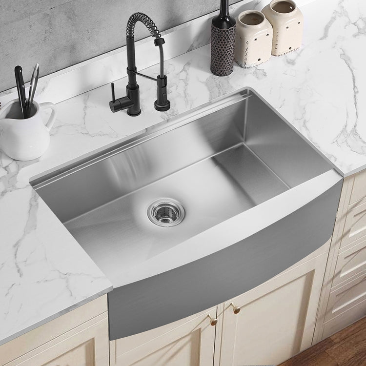 [US Warehouse] Stainless Steel Single Bowl Kitchen Sink with Chopping Board, Size: 33 x 22 x 9 inch