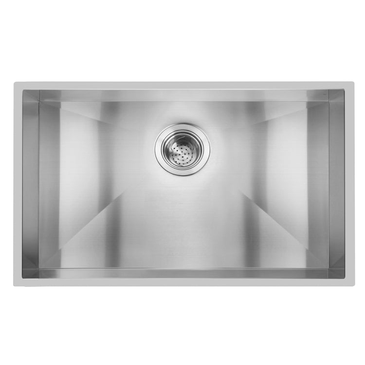 [US Warehouse] Stainless Steel Single Bowl Kitchen Sink, Size: 36 x 21 x 10 inch