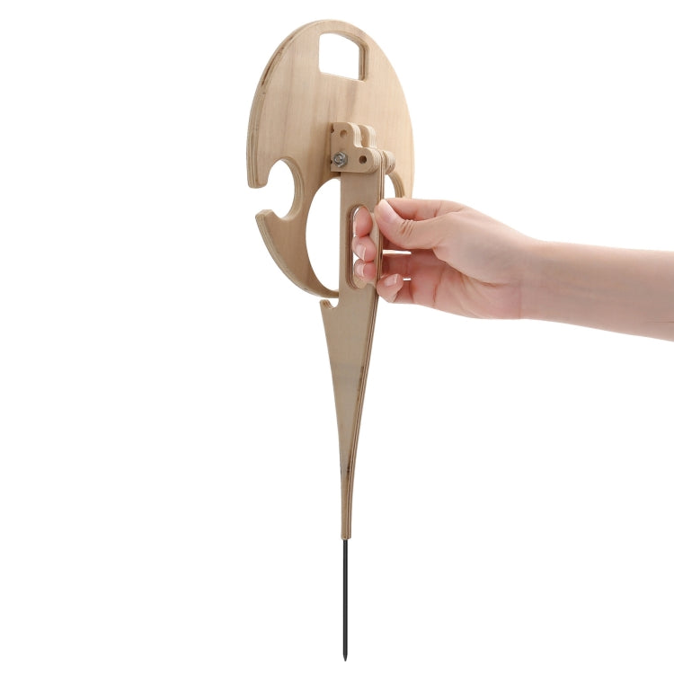 Outdoor Portable Wooden Wine Rack Detachable Wine Table with Ground Nail