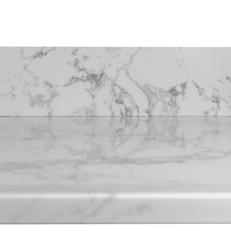[US Warehouse] Engineered Stone Marble Color Bathroom Vanity Surface with Rectangle Undermount Ceramic Sink & Single Faucet Hole & Back Splash, Size: 43 x 22 inch