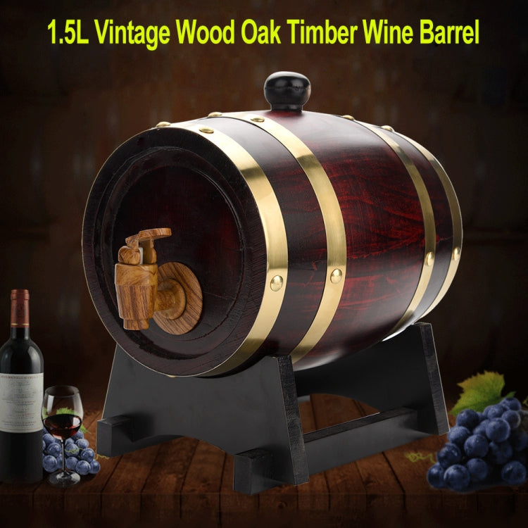 [UK Warehouse] 1.5L Vintage Wood Oak Timber Wine Barrel