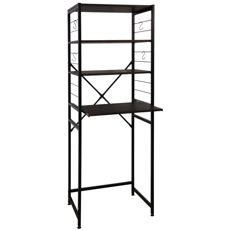 [JPN Warehouse] Household Kitchen Storage Rack Shelf (Black)