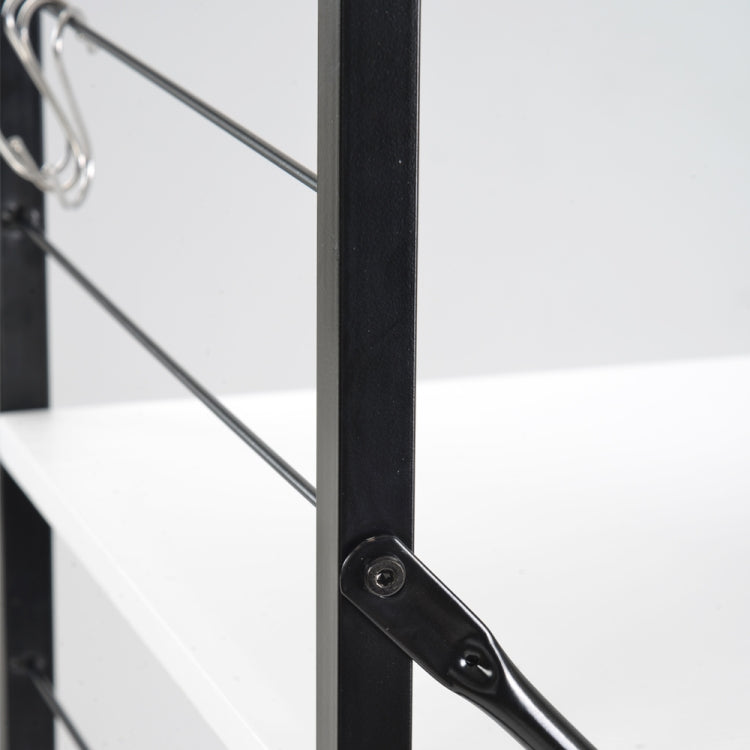 [JPN Warehouse] Household Kitchen Storage Rack Shelf (Black)