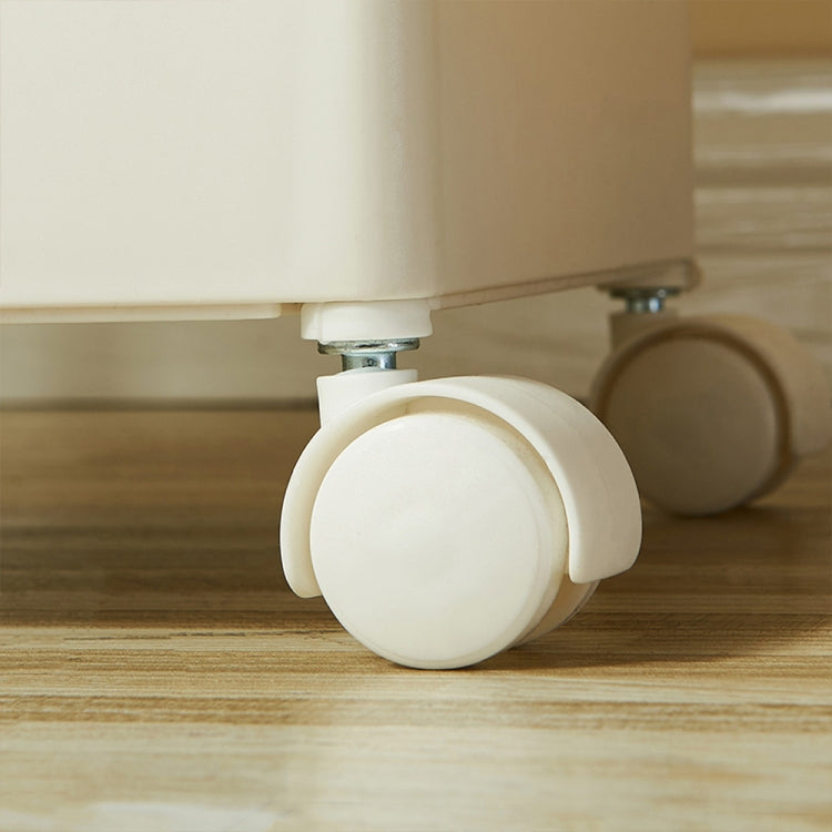 [US Warehouse] 4-Tier Kitchen Bathroom Counter Shelf Rolling Storage Cart (White)