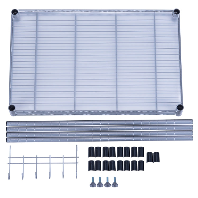 [US Warehouse] 2-Tier Adjustable Carbon Steel Kitchen Counter Shelf Microwave Oven Rack