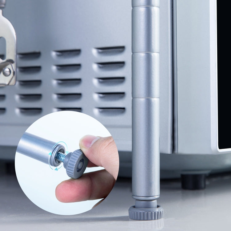 [US Warehouse] 2-Tier Adjustable Carbon Steel Kitchen Counter Shelf Microwave Oven Rack