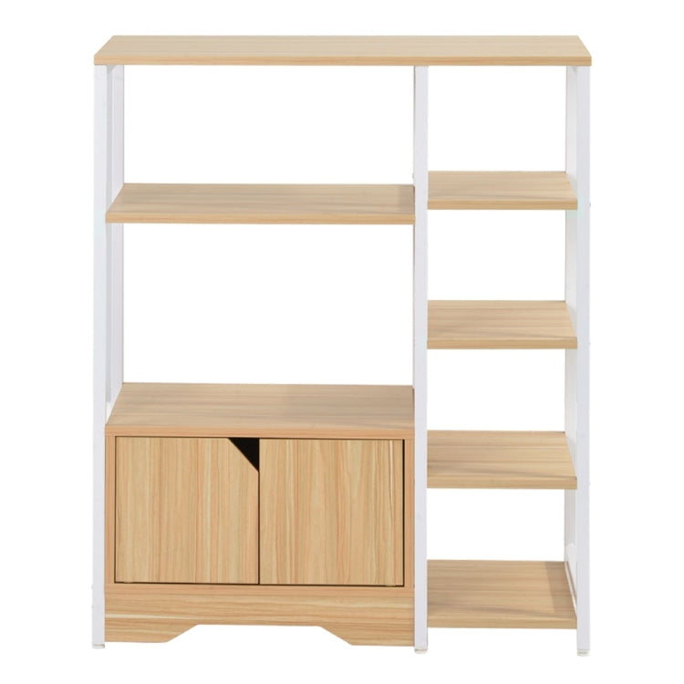 [JPN Warehouse] Stainless Steel Kitchen Storage Rack with Cabinet, Size: 80x35x96.5cm