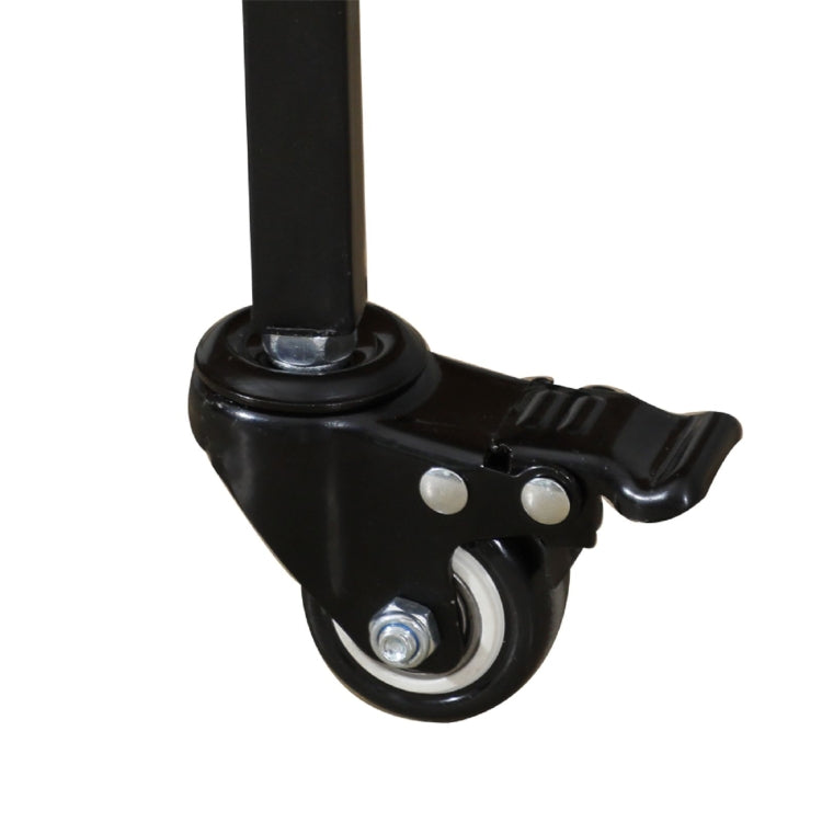 [US Warehouse] 2 Layer Metal Industrial Wooden Bar Cart with Wheels, Size: 96.5x41x84cm