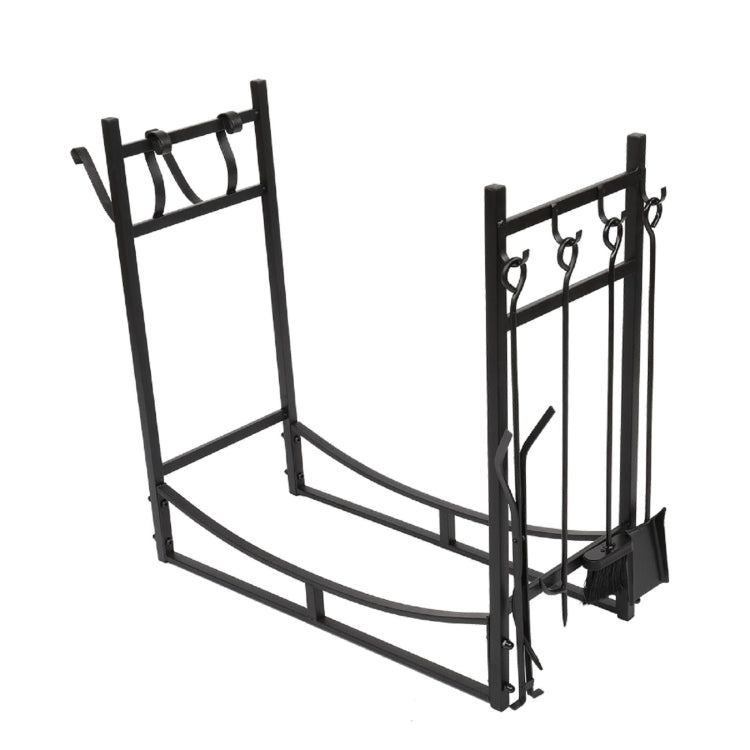 [US Warehouse] Metal Firewood Holder with Tools, Size: 76x74x33cm