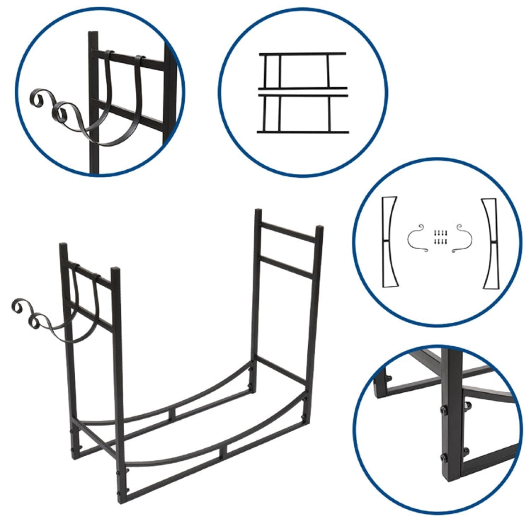 [US Warehouse] Metal Firewood Holder, Size: 84x76x33cm