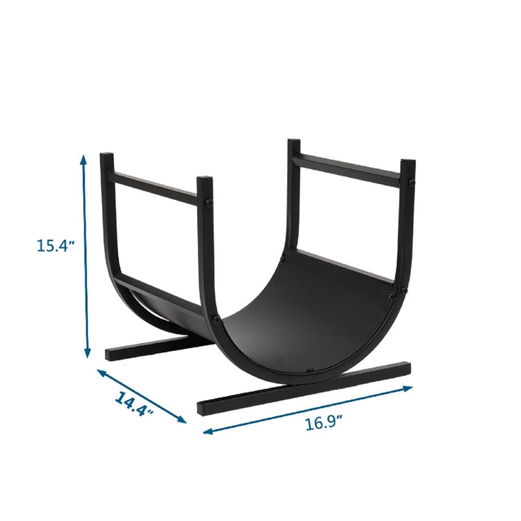 [US Warehouse] U-Shaped Metal Firewood Holder, Size: 42x40x36cm